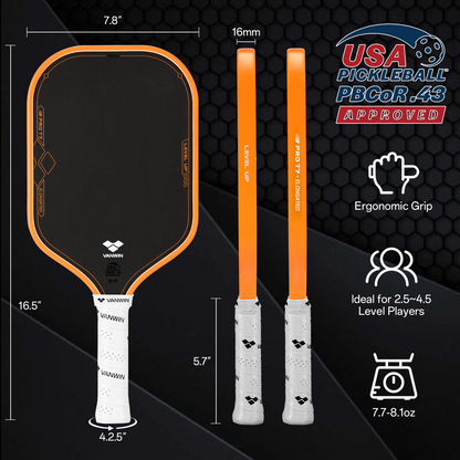 Pro T7 – T700 Raw Carbon Fiber Pickleball Paddle