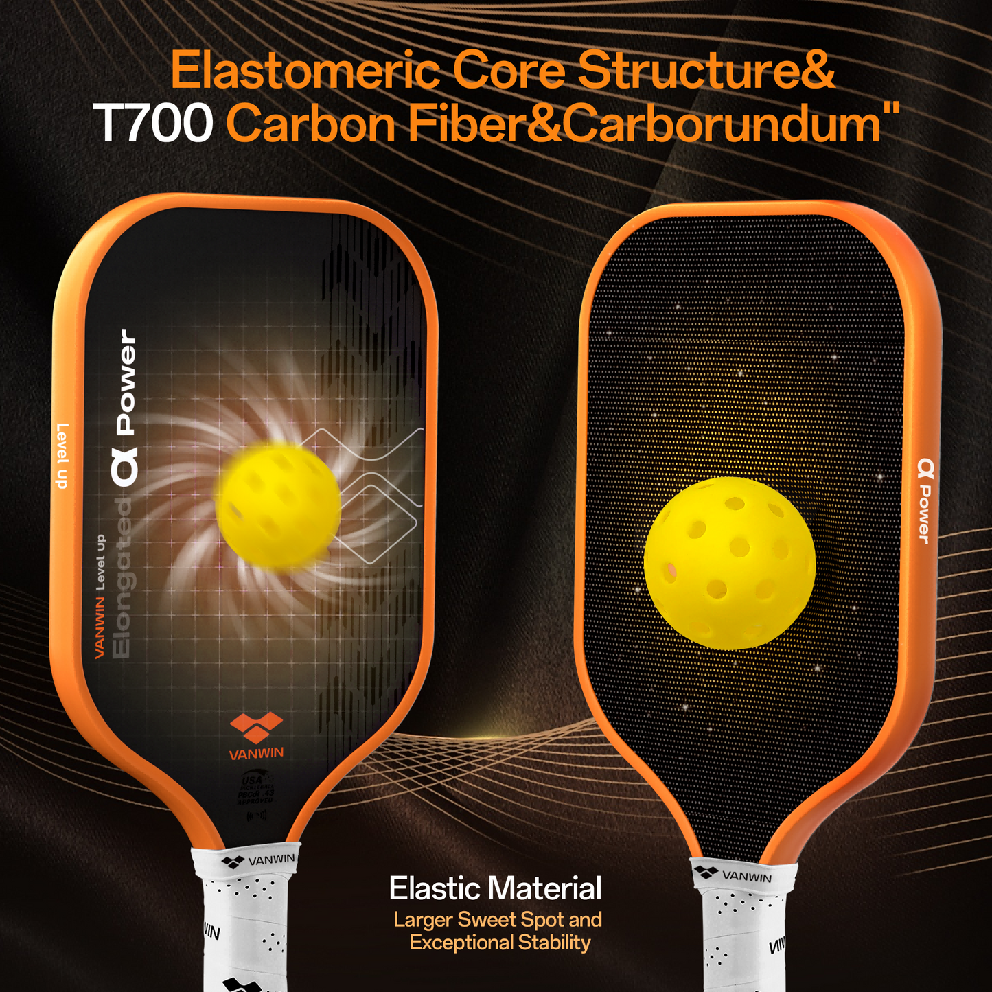Alpha Power - Pro Flex Foam Core Carbon Fiber Pickleball Paddle