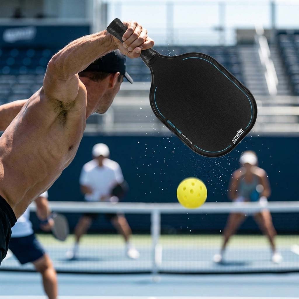 Power Paddle - Carbon Fiber Pickleball Paddle with Foam Injected Edges for Expanded Sweet Spot