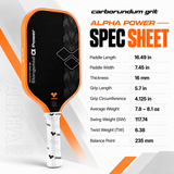 Alpha Power (16mm)(Includes Paddle Cover,Eraser,2 Overgrips)