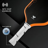 Close-up of the VANWIN Pro T8 handle, throat and orange edge guard